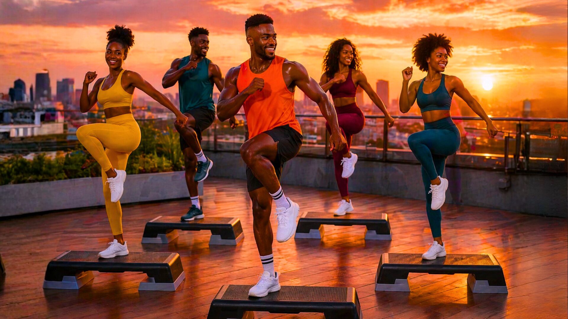 Gym training in Luanda